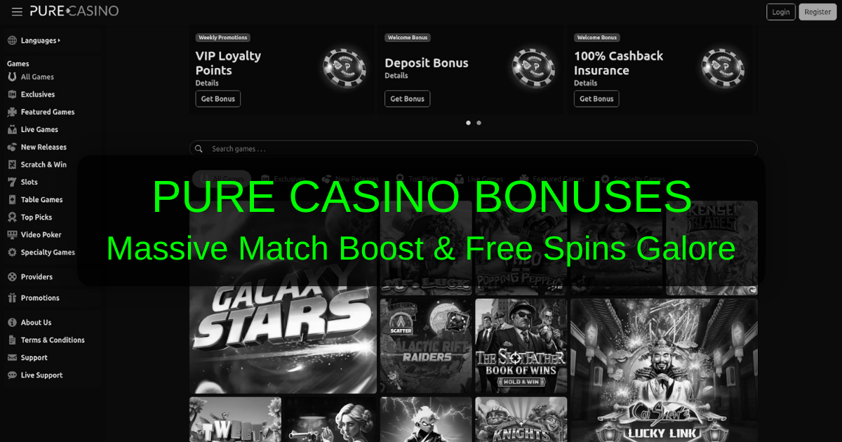 Pure Casino Bonuses